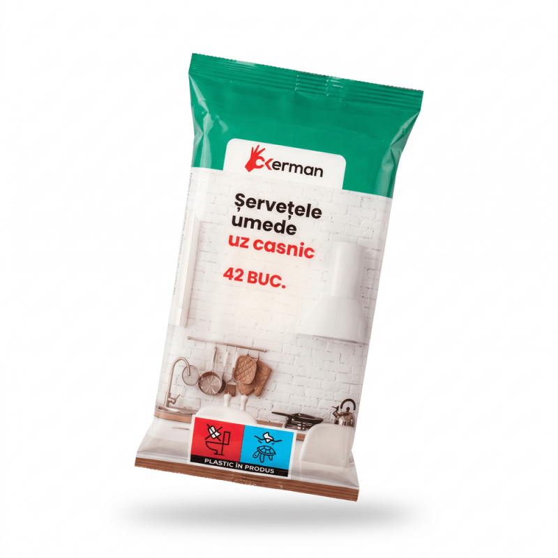 Servetele umede uz casnic curatare suprafete 42 buc 20x17 cm Okerman